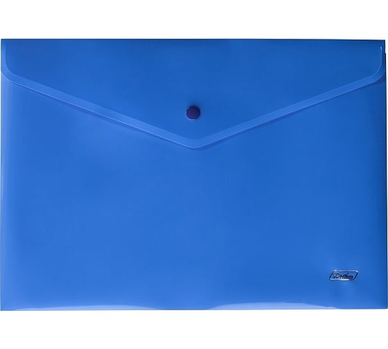 Изображение товара Пластиковая папка-конверт Hatber на кнопке А4, 180мкм, непрозрачная, упак. 10 шт 051425