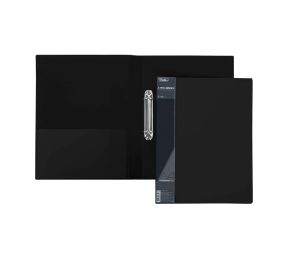 Изображение товара Пластиковая папка Hatber на 2-х кольцах, А4, корешок 40 мм STANDARD 70 12 шт 038506