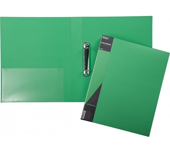 Изображение товара Пластиковая папка Hatber на 2-х кольцах, А4, корешок 40 мм STANDARD 70 12 шт 038484