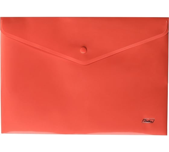 Изображение товара Пластиковая папка-конверт Hatber на кнопке А4, 180мкм, непрозрачная, 10 шт 051427