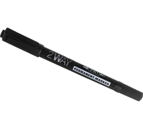 Изображение товара Перманентный маркер Hatber 2WAY двухсторонний 1 мм/0.5 мм закругленный, упак. 12 шт. 60847