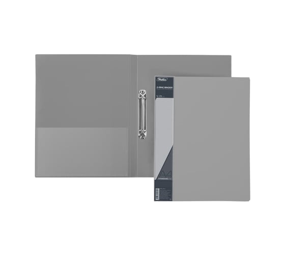 Изображение товара Пластиковая папка Hatber на 2-х кольцах, А4, корешок 25 мм STANDARD 70 20 шт 039809