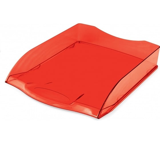 Изображение товара Горизонтальный лоток Hatber 340x280x70, красный, тонированный, упак., 20 шт 047411