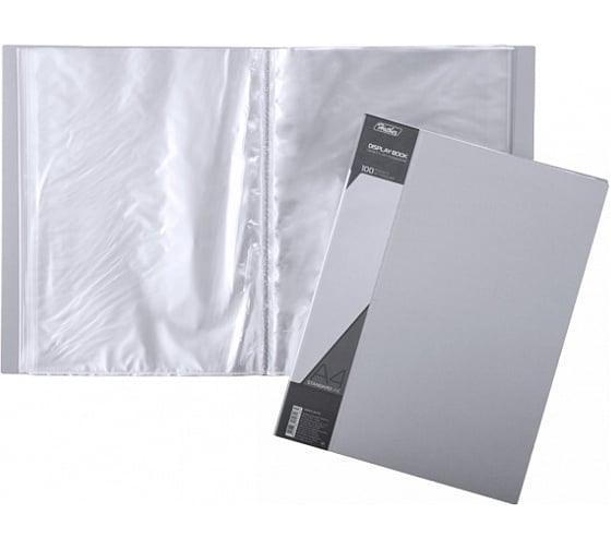 Изображение товара Пластиковая папка Hatber 100 вкладышей, А4, корешок 40 мм STANDARD 800 18 шт 039806