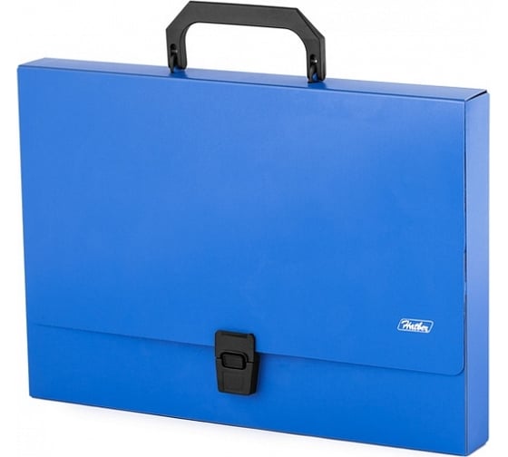 Изображение товара Пластиковая папка-портфель Hatber, А4, STANDARD 1000мкм, синяя 7 шт 040121