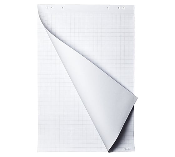 Изображение товара Блок бумаги для Флипчарта Hatber 20л 64x96 см клетка, перфорация на отрыв 5 шт 029365