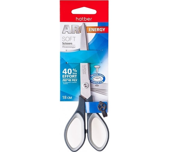 Изображение товара Ножницы Hatber START SOFT 18см, легкий рез 12 шт 061314