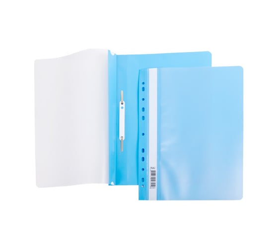 Изображение товара Папка-скоросшиватель Hatber, А4, 140/180 мкм голубая 10 шт 040023