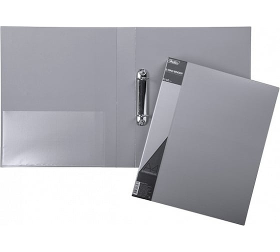 Изображение товара Пластиковая папка Hatber на 2-х кольцах, А4, корешок 40 мм STANDARD 70 12 шт 039808