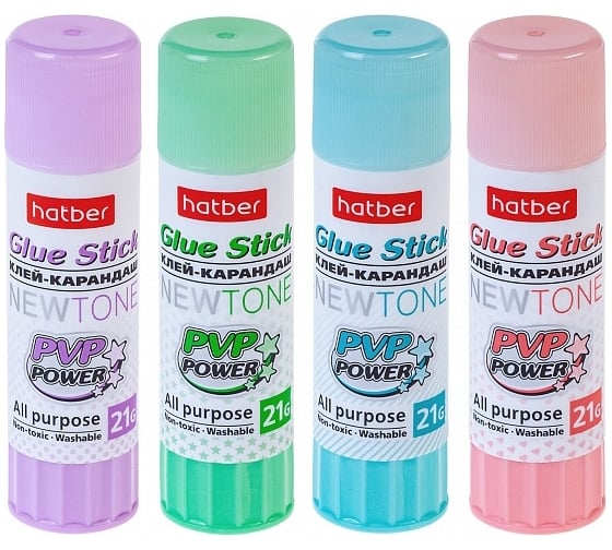 Изображение товара Клей-карандаш Hatber NEWtone 21гр, в картонной дисплей-витрине, 24 шт 067213