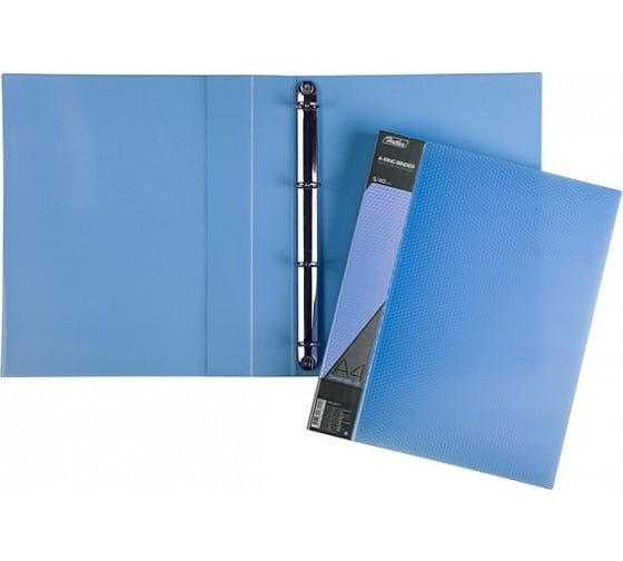 Изображение товара Пластиковая папка Hatber на 4-х кольцах А4 корешок 40 мм DIAMOND 12 шт 038403