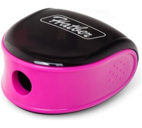 Изображение товара Пластиковая точилка Hatber цветная, с контейнером, ассорти, F1, 5 цв. 047493