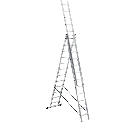 Изображение товара Алюминиевая 3-секционная лестница UFUK 3х12 ступеней 411312