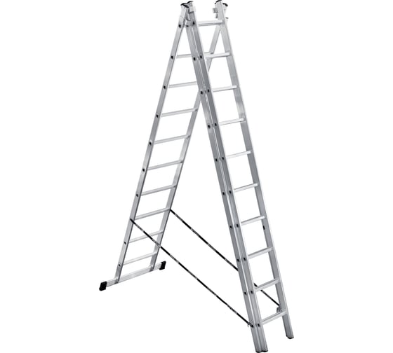 Изображение товара Алюминиевая трехсекционная лестница Perilla UFUK 3х10 ступеней 411310