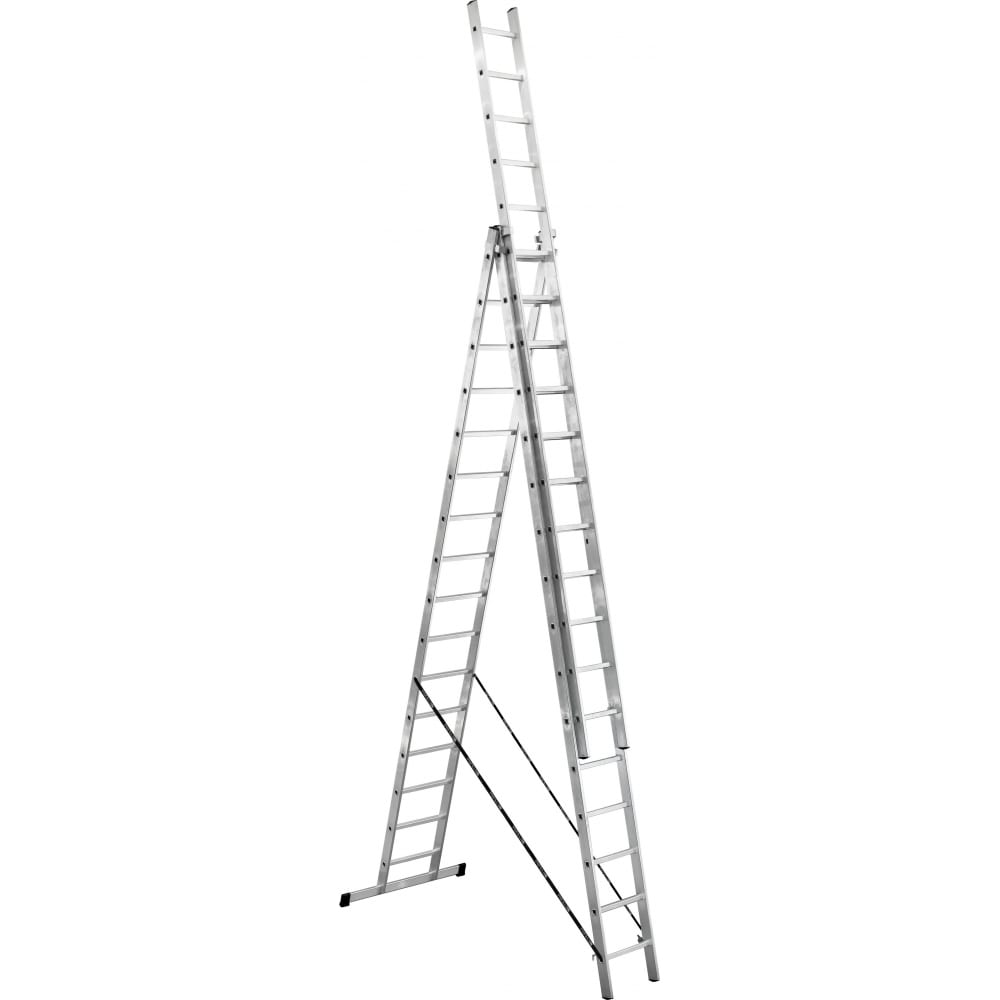 Алюминиевая трехсекционная лестница UFUK трехсекционная универсальная лестница tribilo 3х9