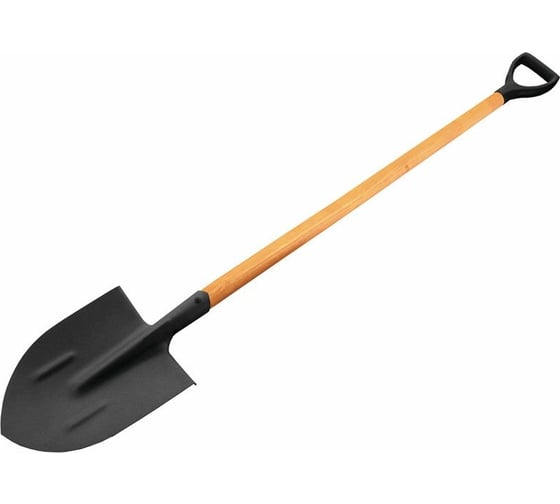 Изображение товара Остроконечная копальная лопата с ручкой Без бренда 275х224 мм, легированная сталь 77163
