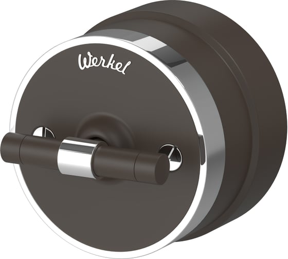 Изображение товара Двухклавишный выключатель на 4 положения WERKEL W5822052/ Vintage (мокко матовый/хром) a058779