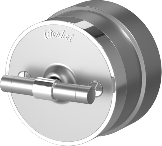 Изображение товара Двухклавишный выключатель на 4 положения WERKEL W5822054/ Vintage (серебро матовый/хром) a058781