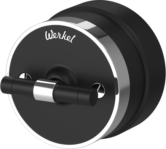 Изображение товара Двухклавишный выключатель на 4 положения WERKEL W5822051/ Vintage (черный матовый/хром) a058778