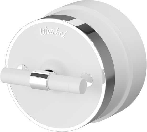 Изображение товара Двухклавишный выключатель на 4 положения WERKEL W5822050/ Vintage (белый матовый/хром) a058777