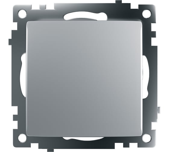 Изображение товара 1-клавишный выключатель (механизм) STEKKER GLS10-7103-03, 250V, 10А, серия Катрин, серебро 39575