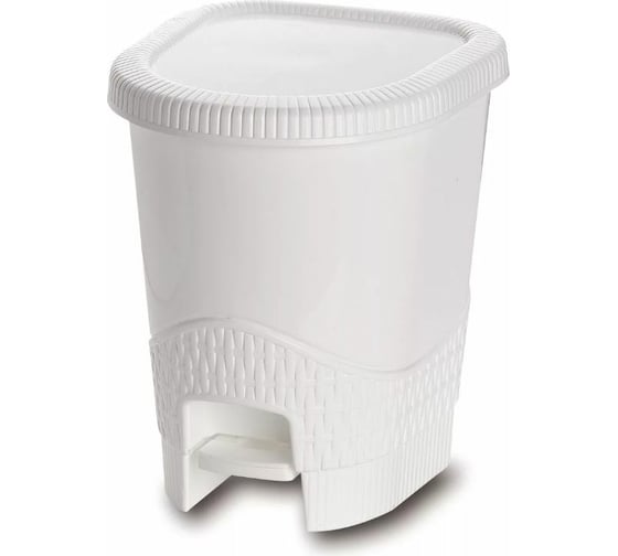 Изображение товара Ведро с педалью GENSINI Rattan 30x33x39.5 см, 16 л, пластик, белый 3230