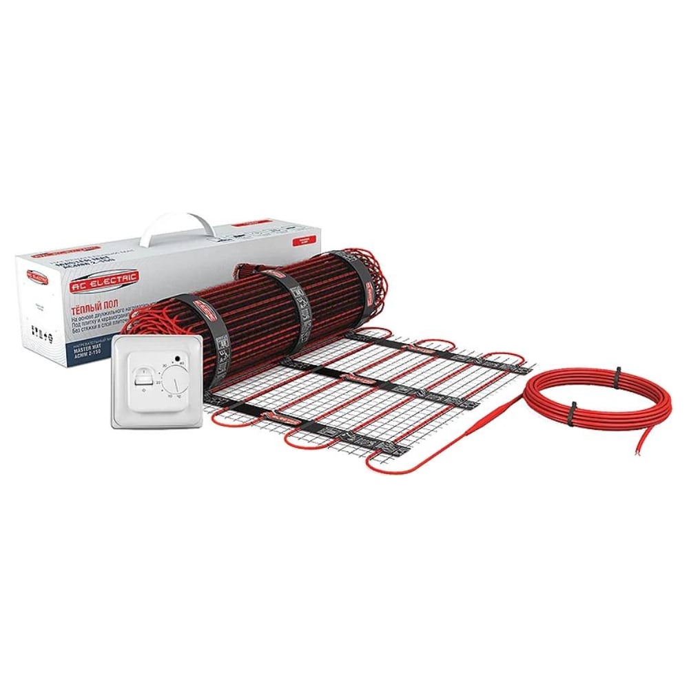 Изображение товара Нагревательный мат AC ELECTRIC Master Mat 3,5 м² с терморегулятором и защитой IP67 Изображение товара Нагревательный мат AC ELECTRIC Master Mat 3,5 м² с терморегулятором и защитой IP67