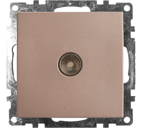 Изображение товара 1-местная телевизионная розетка (механизм) STEKKER GLS00-7108-02, 75 Ом, 5-862МГц, серия Катрин 39600