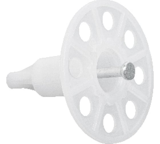 Изображение товара Гриб прямого монтажа утеплителя FIXPISTOLS Тарельчатый дюбель для монтажных пистолетов F-INS50/50 100 шт/уп 3-2-6-3914