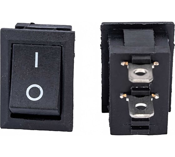 Изображение товара Клавиша Nord-Yada 250V 6А Mini черная (2конт.) ON-OFF (2шт в упаковке) 905472