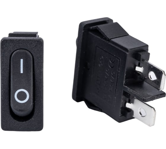 Изображение товара Клавиша Nord-Yada 250V 6А Mini черная (2конт.) ON-OFF (2шт в упаковке) 905471