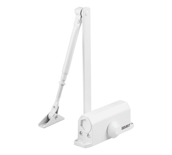 Изображение товара Дверной доводчик ВОЛАТ гидравлический, морозостойкий, 40-80 кг, белый 35020-80