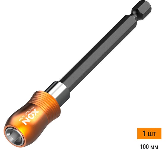 Изображение товара Держатель для бит QUICK LOCK (100 мм; карта; E6.3) NOX 350501