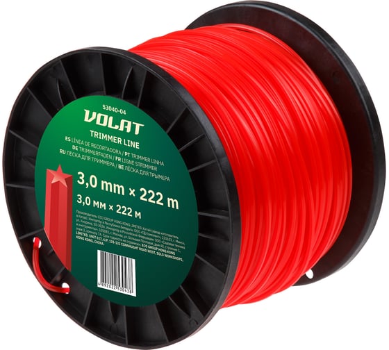 Изображение товара Леска 3 мм, 222 м, звездочка ВОЛАТ 53040-04