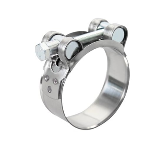 Изображение товара Усиленный хомут TITAN LOCK (86-94 мм), нержавеющая сталь (лента+болт) AISI 304, TL86-94RCSS