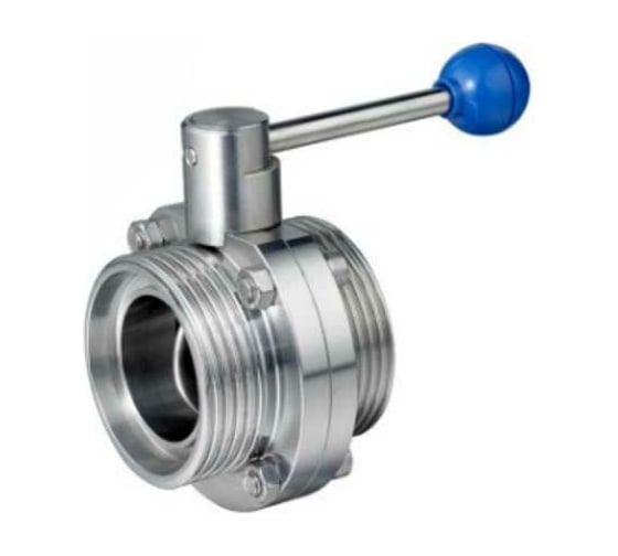 Изображение товара Дисковый нержавеющий затвор TITAN LOCK (AISI304) DN40, типа резьба-резьба, D" TLSD040THS