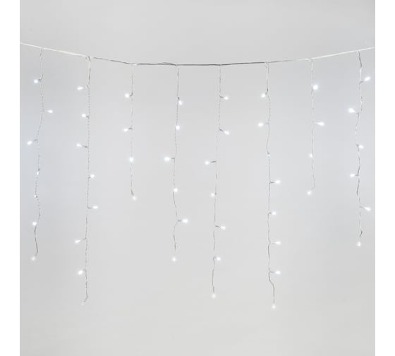 Изображение товара Светодиодная гирлянда с эффектом мерцания Uniel Бахрома ULD-B2007-100/TTK WHITE, IP44 UL-00007209