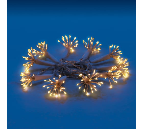 Изображение товара Светодиодная гирлянда Uniel Звезда ULD-S0250-200/STA WARM WHITE, IP44, STARBURST UL-00008564