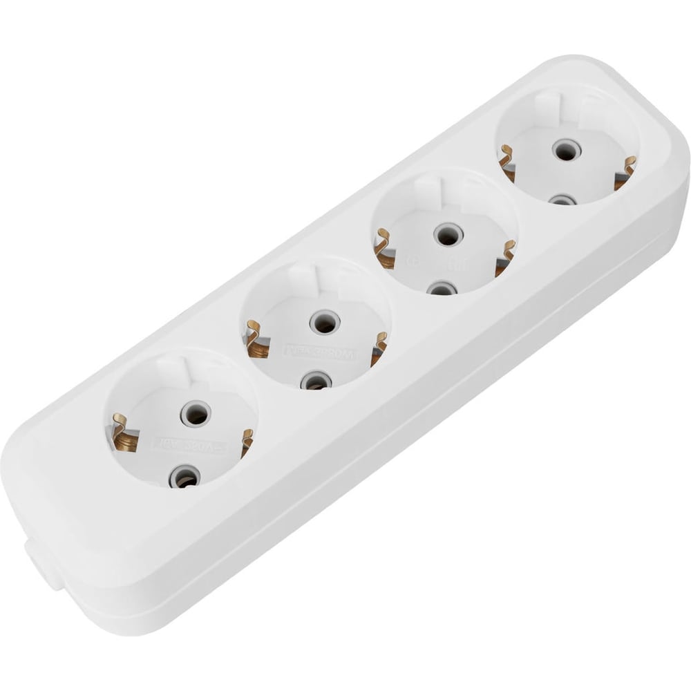 Изображение товара Розеточная колодка TDM ELECTRIC 4 гнезда белая 250В 16А