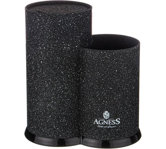 Изображение товара Универсальная подставка для ножей Agness BLACK MARBLE 20х12х22 см 911-685