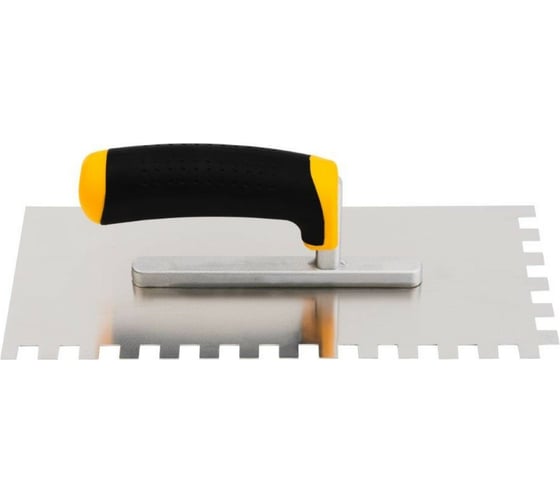 Изображение товара Гладилка HARDY серия 21, нержавеющая сталь, ручка 2К, размер 28x12 см, зубчатая 8x8 мм 0800-212808