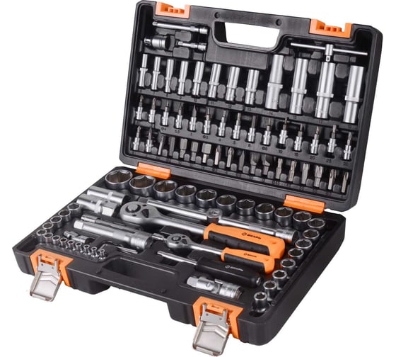 Изображение товара Набор инструментов Вихрь АВТО, 1/2, 1/4, CrV, в кейсе 94 предмета 73/6/7/7