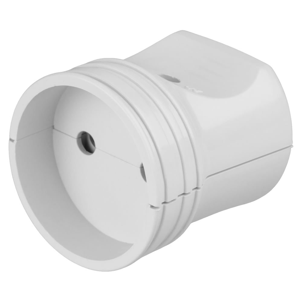 Изображение товара Кабельная розетка TDM ELECTRIC 2П без заземления белая 10А 250V серии Народная SQ1806-0409