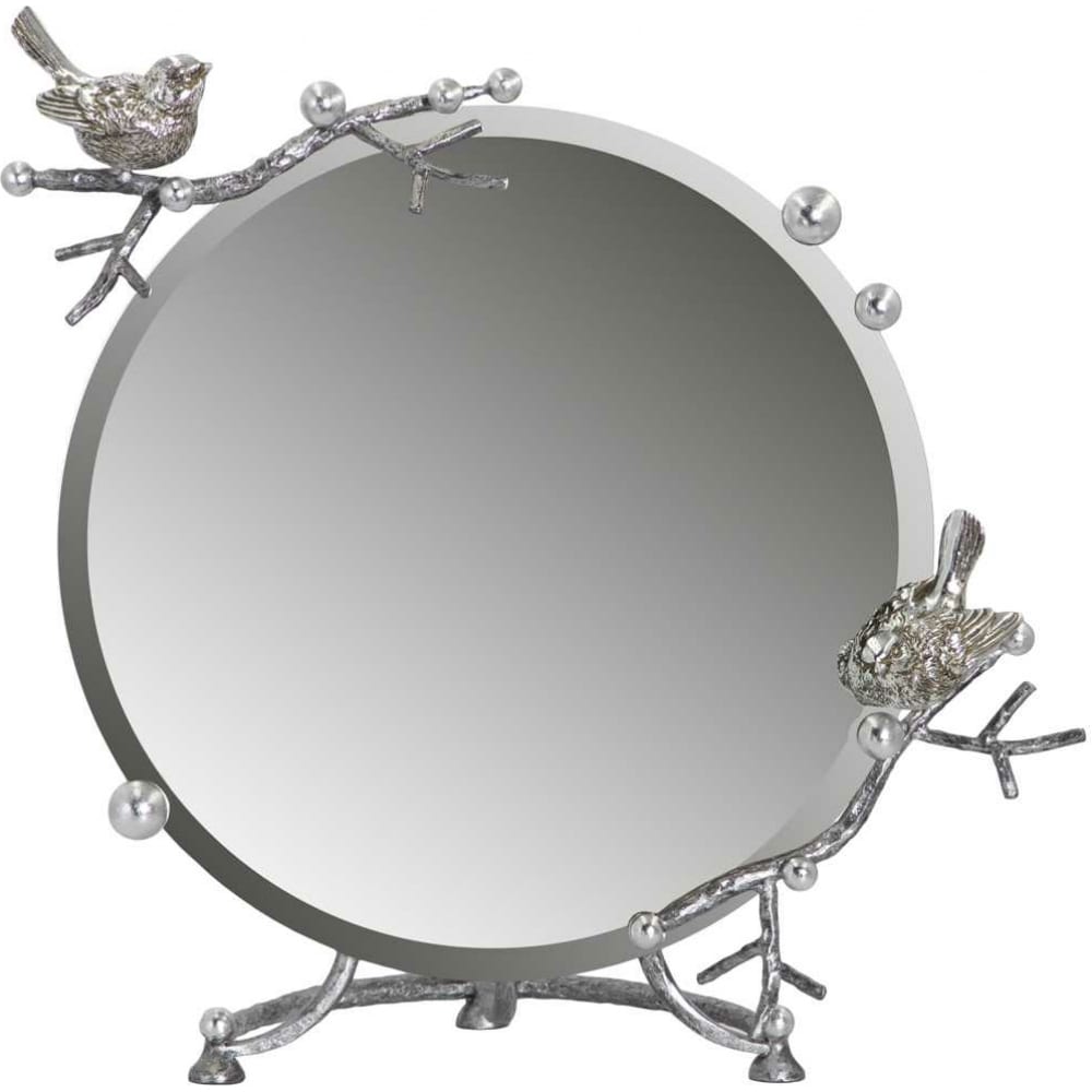 Настольное зеркало BOGACHO подсвечник шестигранник мрамор из гипса 9 7х11 3х1см серебро