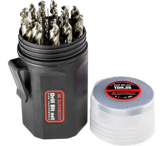 Изображение товара Набор сверл по металлу 25 шт EUROBOOR TDH.25
