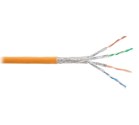 Изображение товара Кабель NIKOLAN S/FTP 4 пары, Кат.6, одножильный, медный, 0,55мм, оранжевый, 305м NKL 4540C-OR