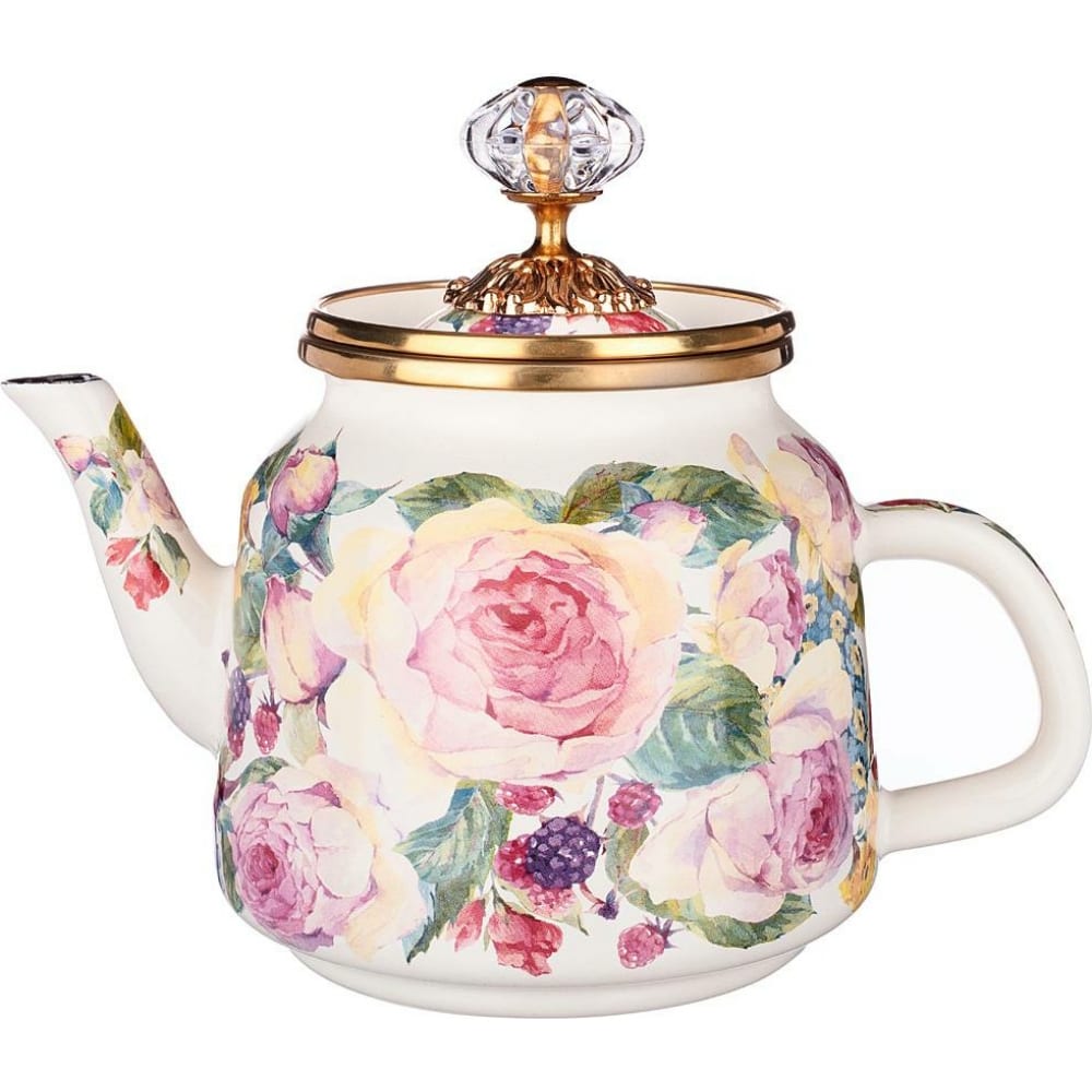 Эмалированный чайник Agness, цвет разноцветный