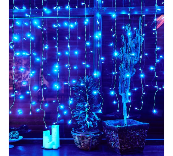 Изображение товара Светодиодный занавес со статическим свечением Uniel ULD-C3020-240/STK BLUE, IP44 UL-00007211