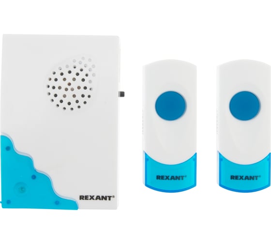 Изображение товара Беспроводной дверной звонок REXANT RX-4 с двумя кнопками вызова IP44, 36 мелодий 73-0040