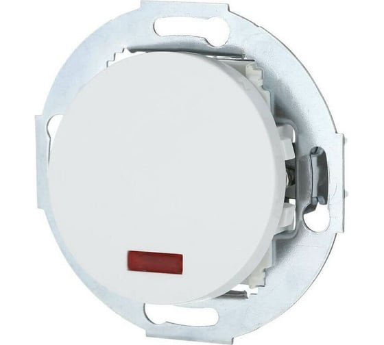 Изображение товара 1-клавишный выключатель LK Studio с индикатором, схема 1L, 16А, 250В, белый, LK Vintage 880204-1